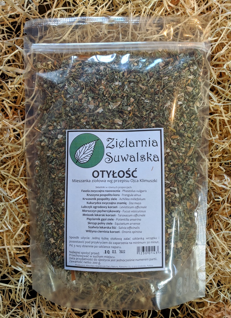 Otyłość 200 G Klimuszko Zielarnia Suwalska 4934